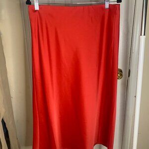 Dynamite Red Satin Midi Dress